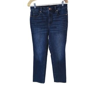 Talbots 6P Straight Leg Jeans Dark Wash Classic Fit Women's Denim